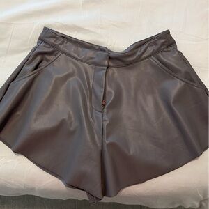 Forever 21 Gray Leather Shorts